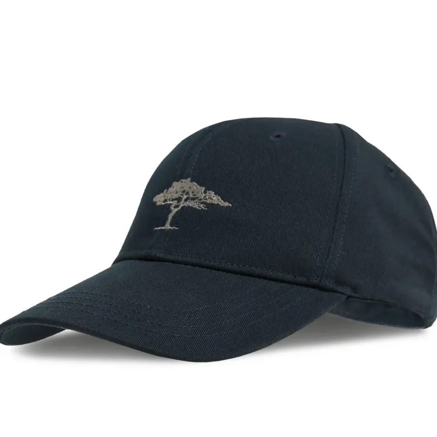 Fynch Hatton Embroidered Cotton Cap – Navy