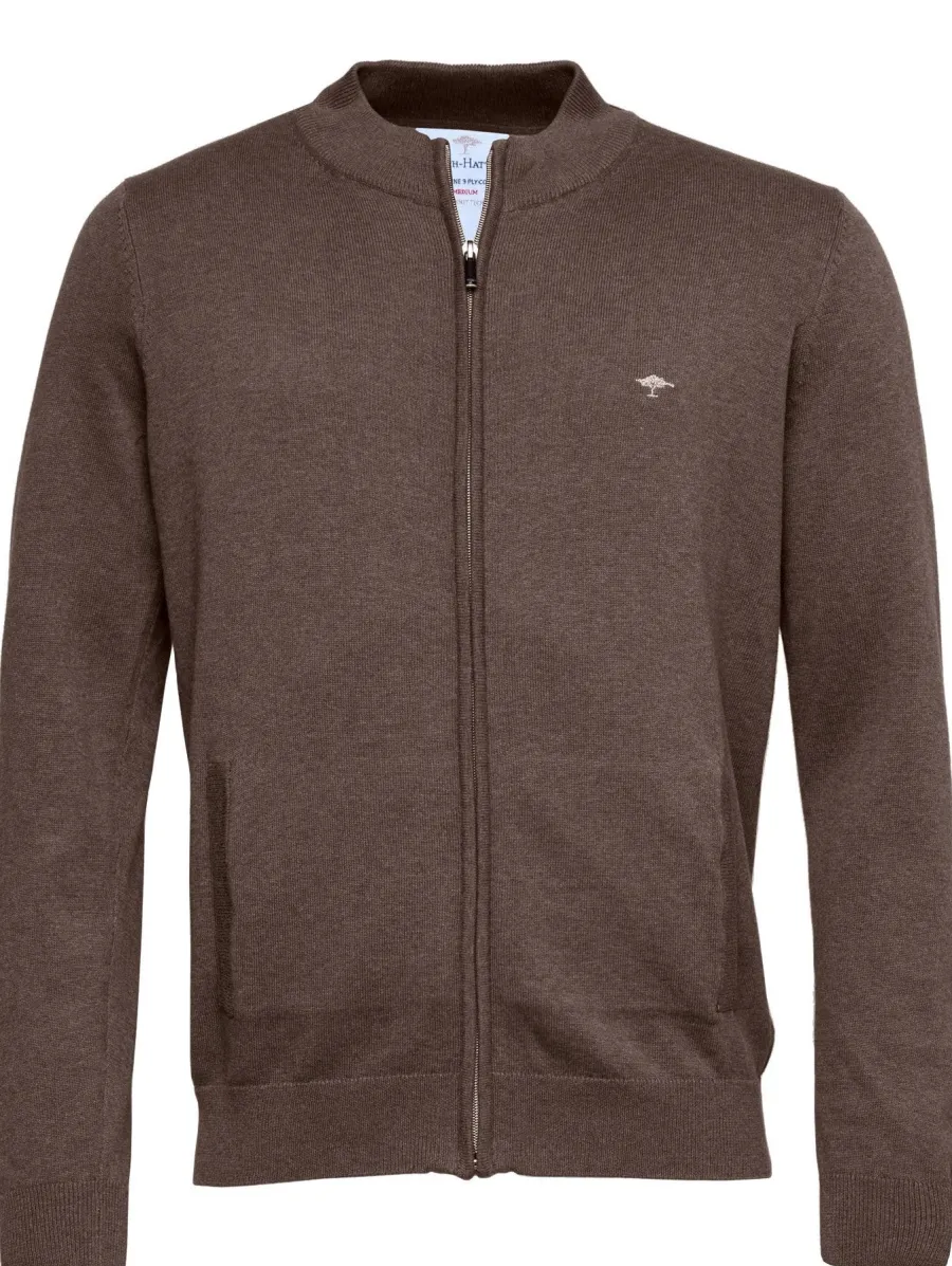 Fynch Hatton Full Zip Cardigan - Men's Superfine Cotton – Earth