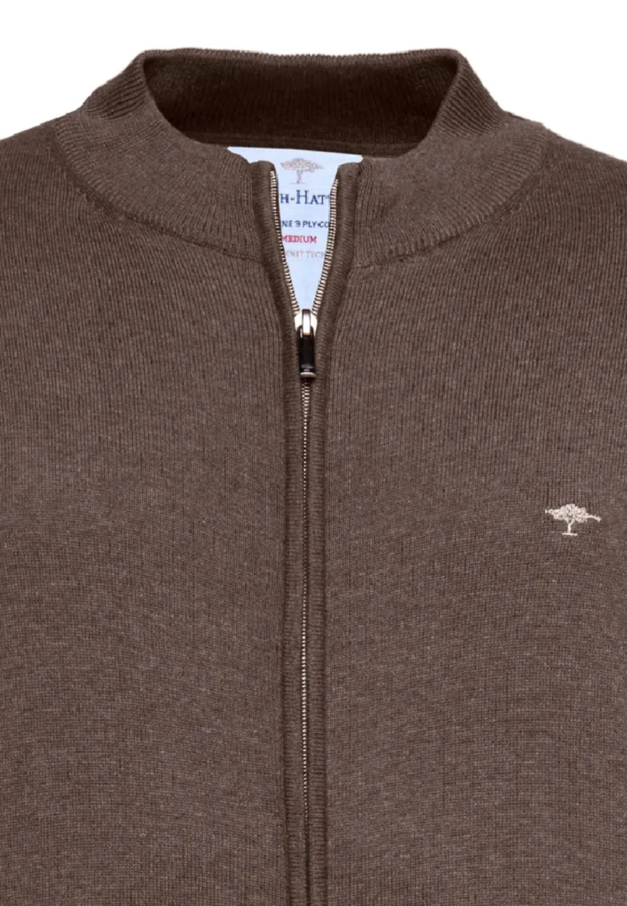 fynch_hatton_full_zip_car_1-3.webp Fynch Hatton Full Zip Cardigan - Men's Superfine Cotton – Earth