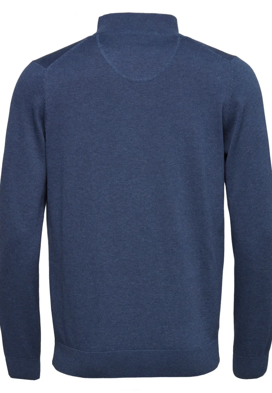 fynch_hatton_full_zip_car_2-2.webp Fynch Hatton Full Zip Cardigan - Men's Superfine Cotton – Night
