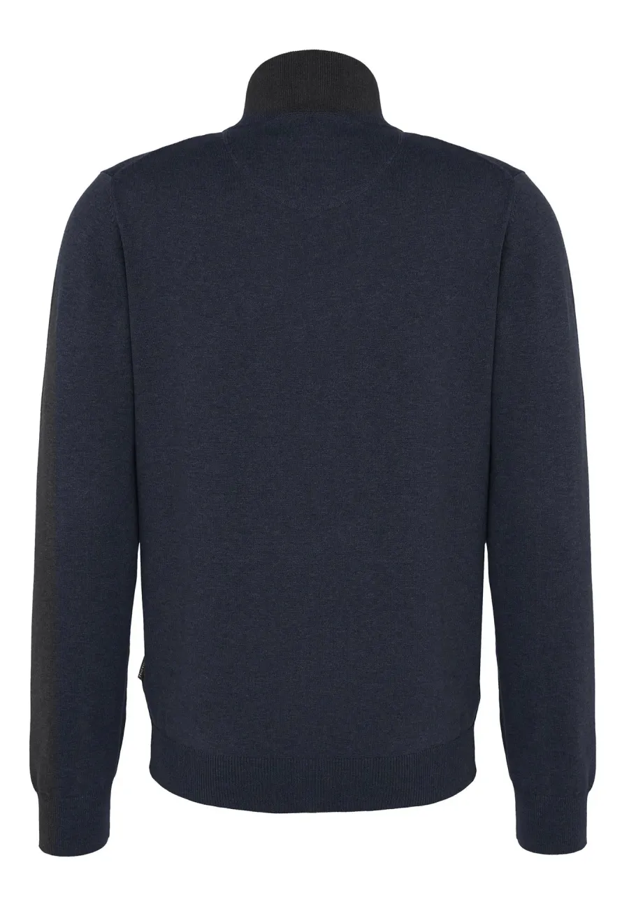 fynch_hatton_full_zip_car_3-1.webp Fynch Hatton Full Zip Cardigan - Men's Superfine Cotton – Navy