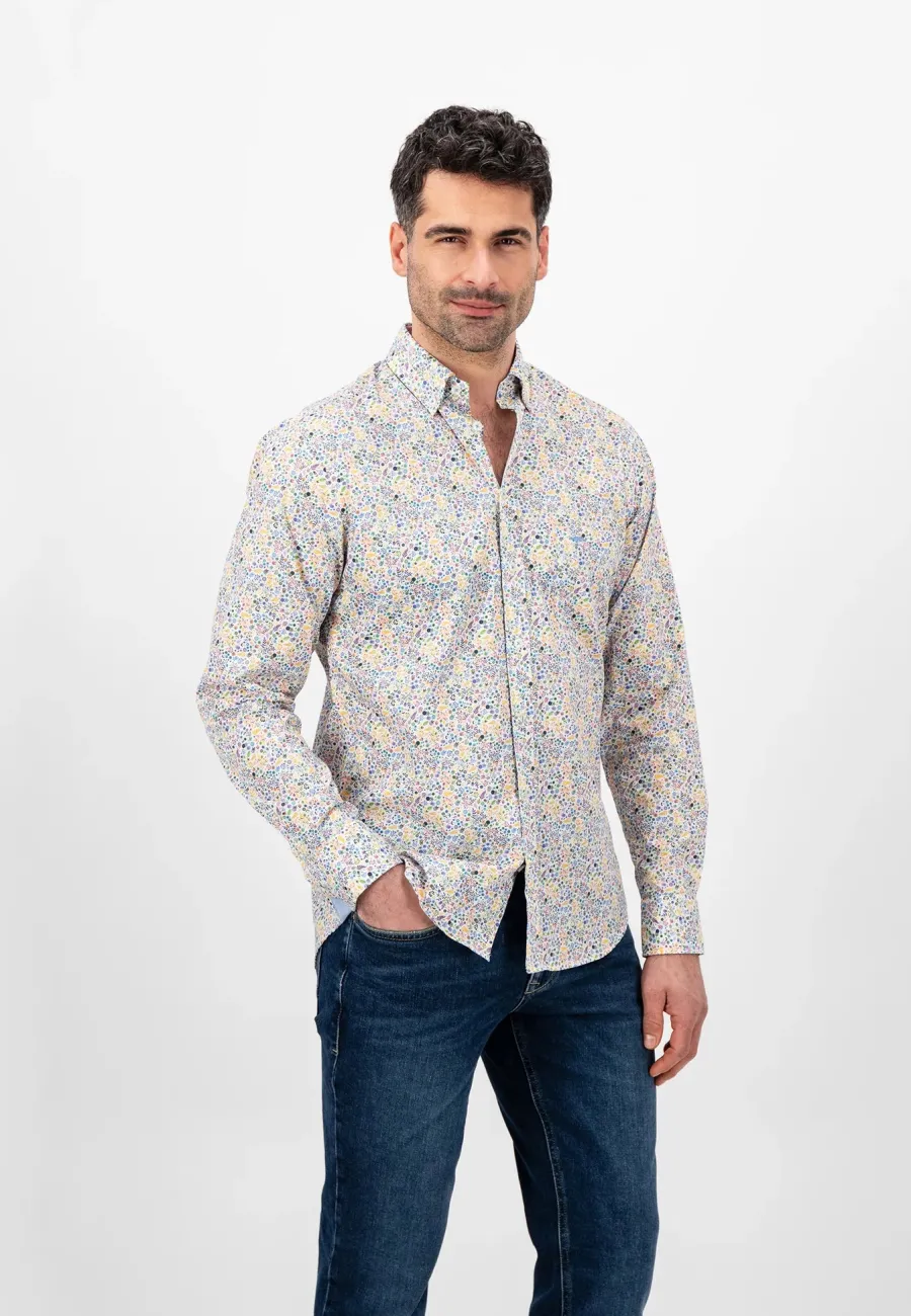 fynch_hatton_multi_print__1.webp Fynch Hatton Multi Print Shirt - Men's Soft Cotton – Dusty Lavender