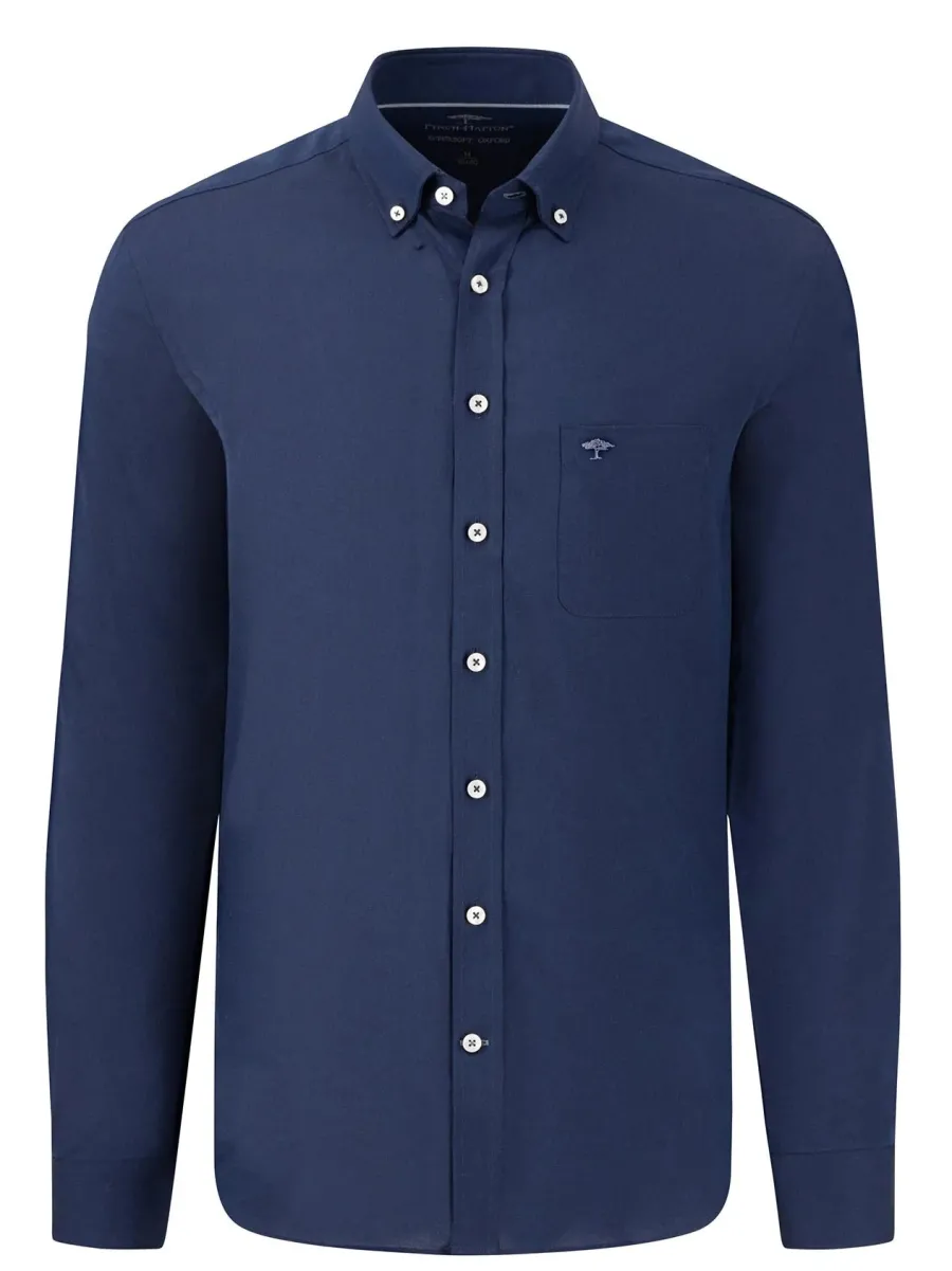 Fynch Hatton Oxford Shirt - Men's Soft Cotton – Navy