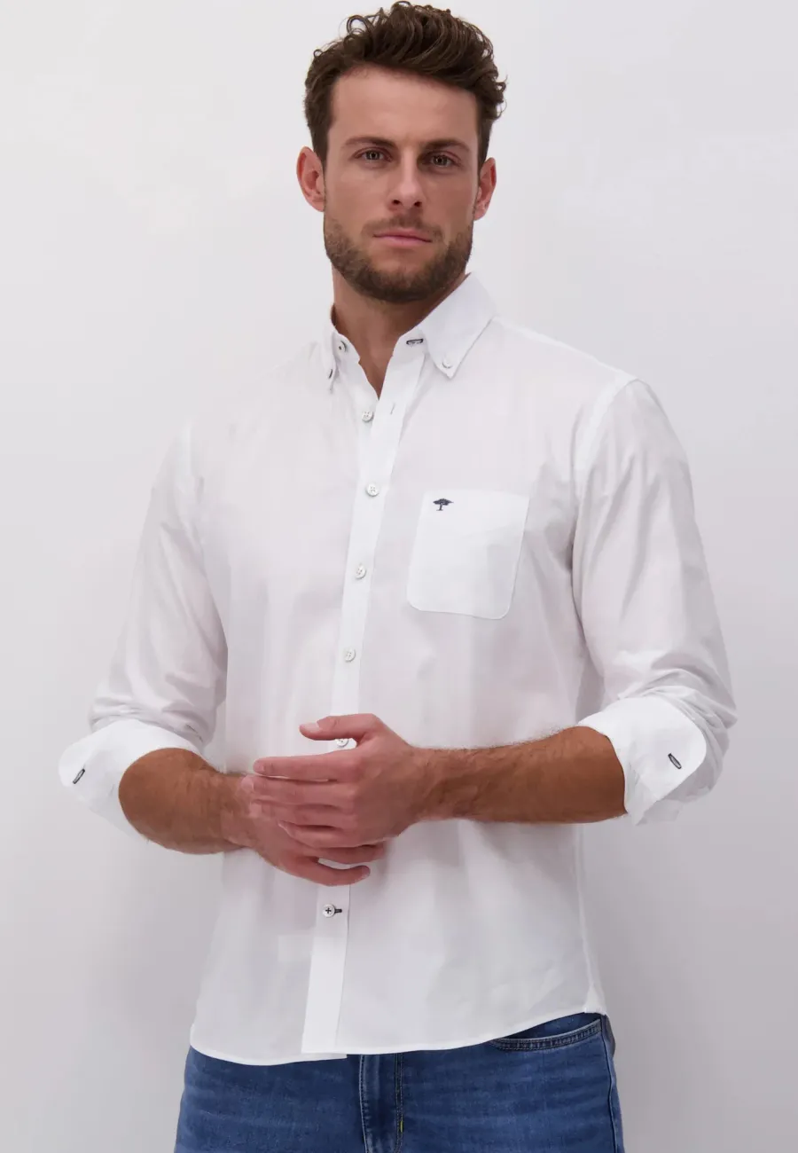 fynch_hatton_oxford_shirt_1-1.webp Fynch Hatton Oxford Shirt - Men's Soft Cotton – White