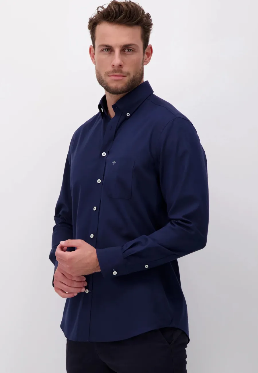 Fynch Hatton Oxford Shirt - Men's Soft Cotton – Navy