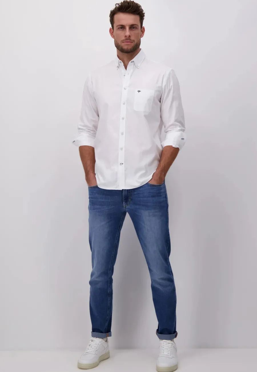 fynch_hatton_oxford_shirt_3-1.webp Fynch Hatton Oxford Shirt - Men's Soft Cotton – White