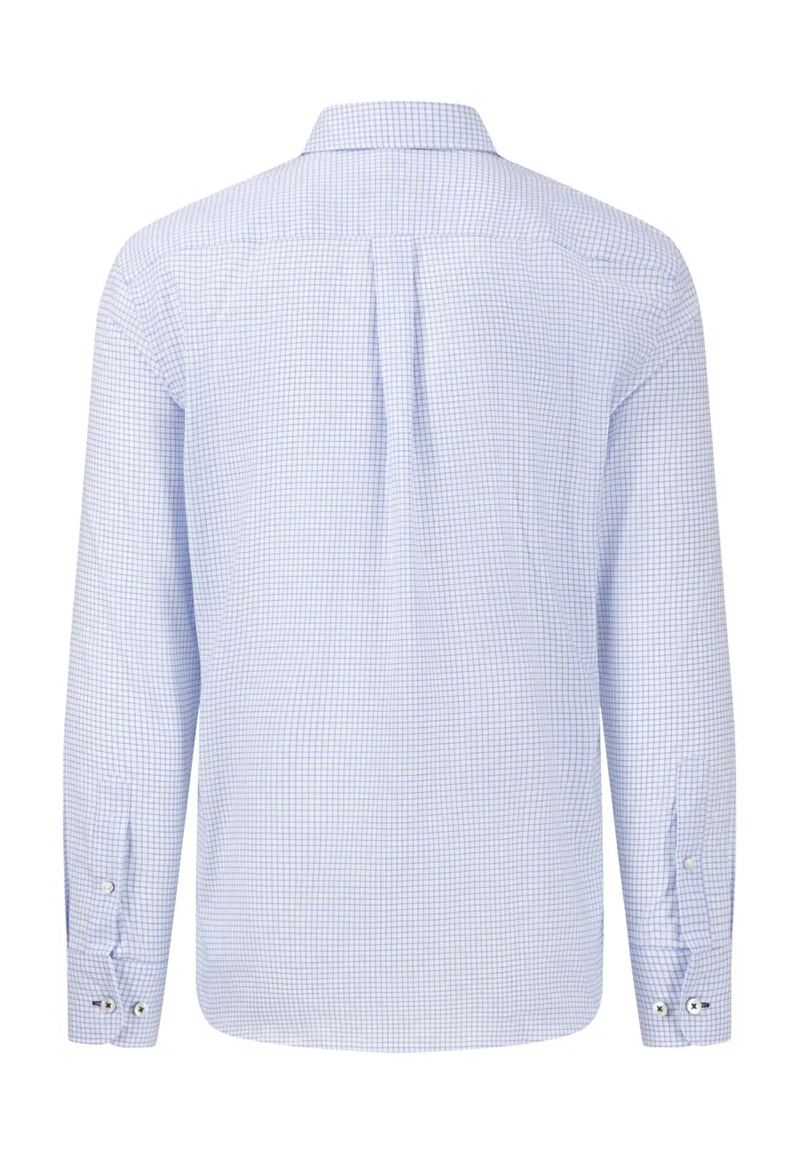 fynch_hatton_oxford_shirt_4.webp Fynch Hatton Oxford Shirt - Men's Soft Cotton – Light Blue Check
