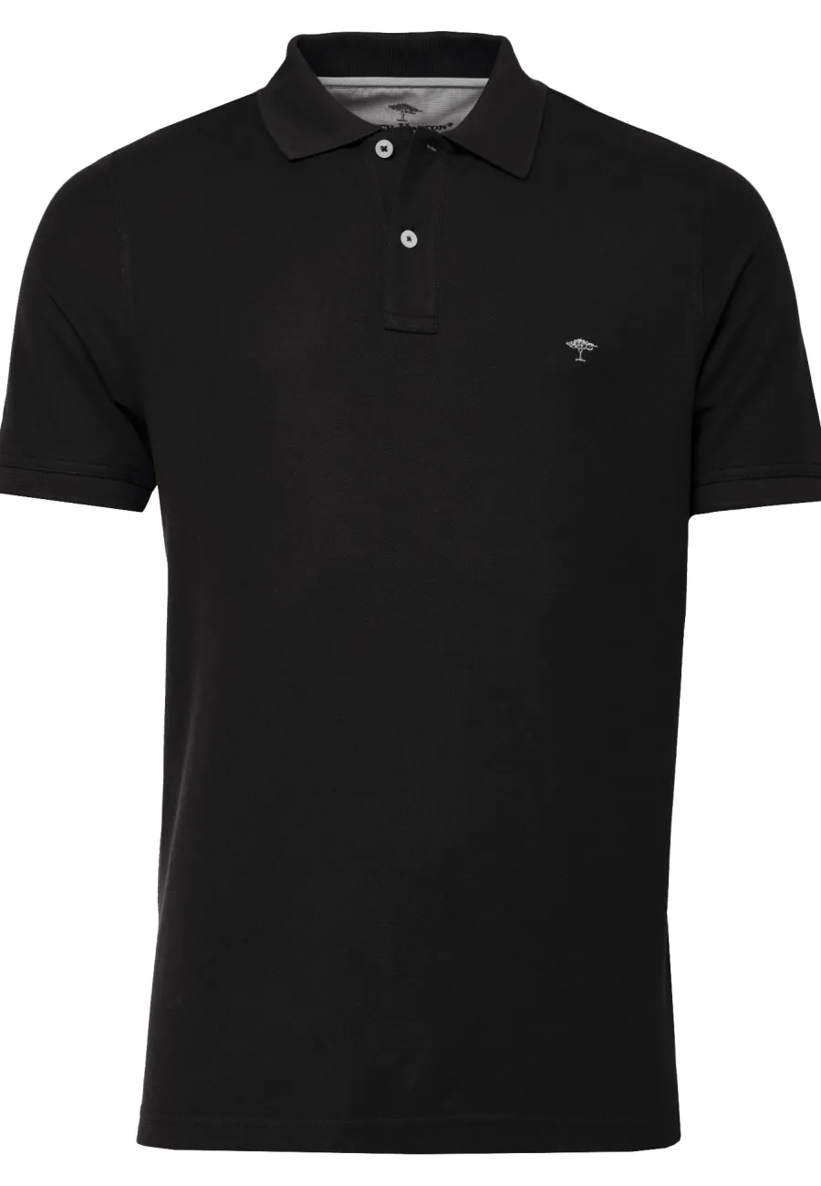 Fynch Hatton Pique Polo Shirt - Men's Supima Cotton – Black