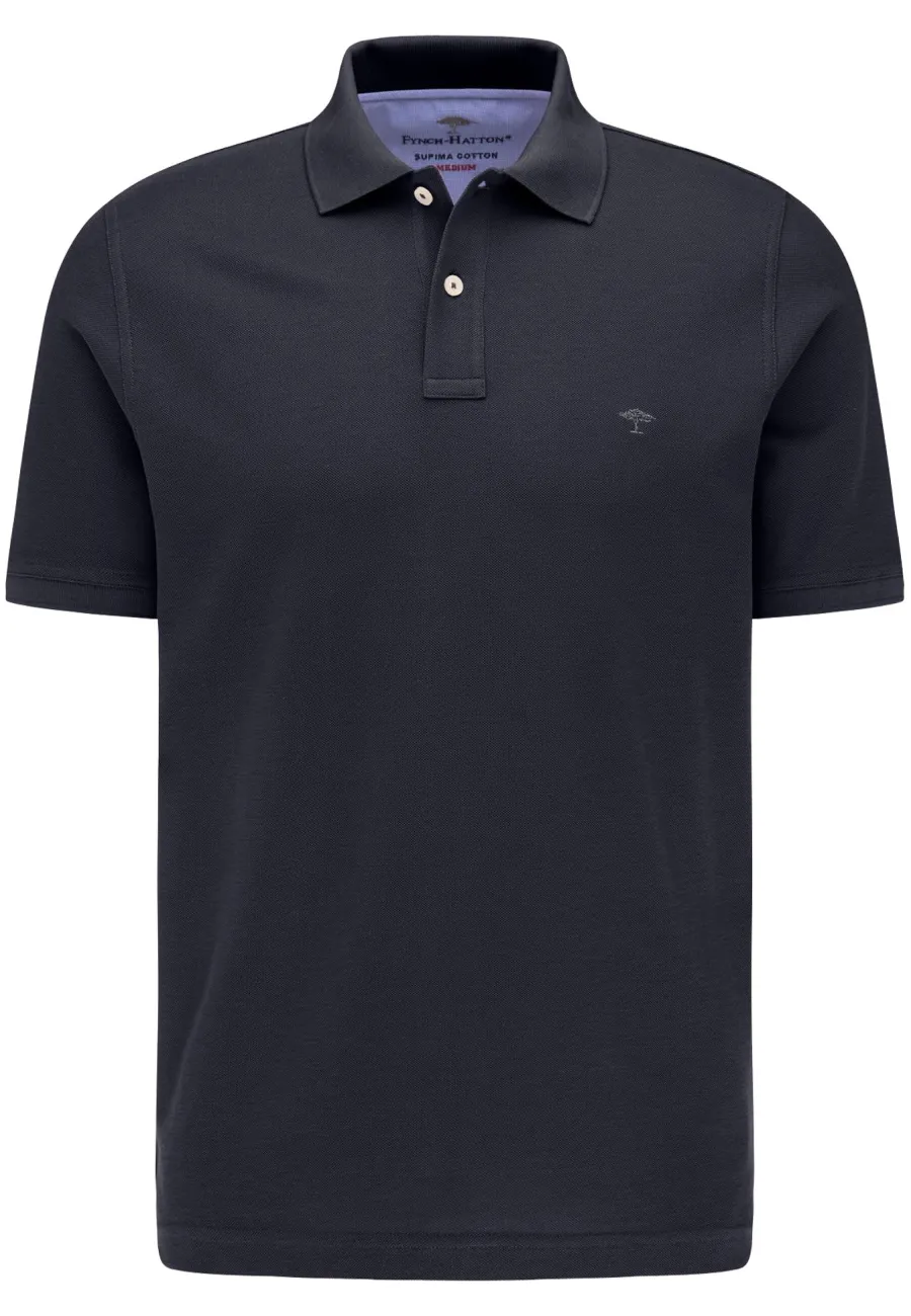 Fynch Hatton Pique Polo Shirt - Men's Supima Cotton – Navy