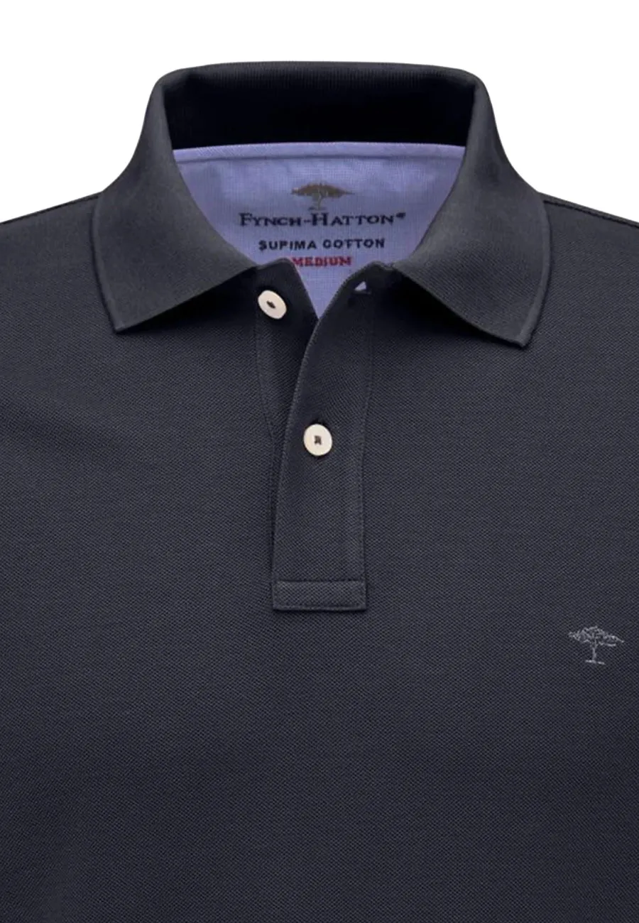 Fynch Hatton Pique Polo Shirt - Men's Supima Cotton – Navy