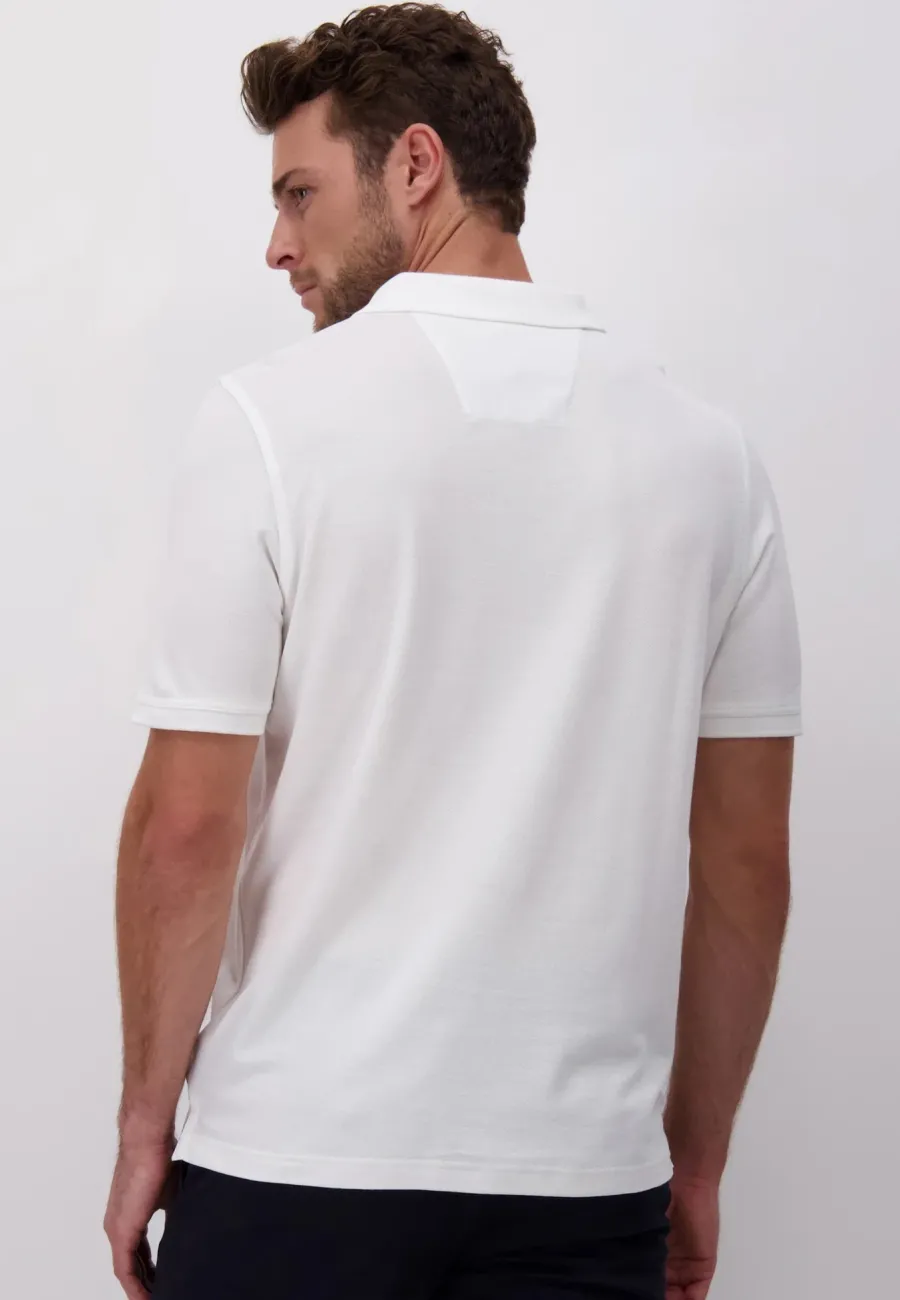 fynch_hatton_pique_polo_s_4.webp Fynch Hatton Pique Polo Shirt - Men's Supima Cotton – White