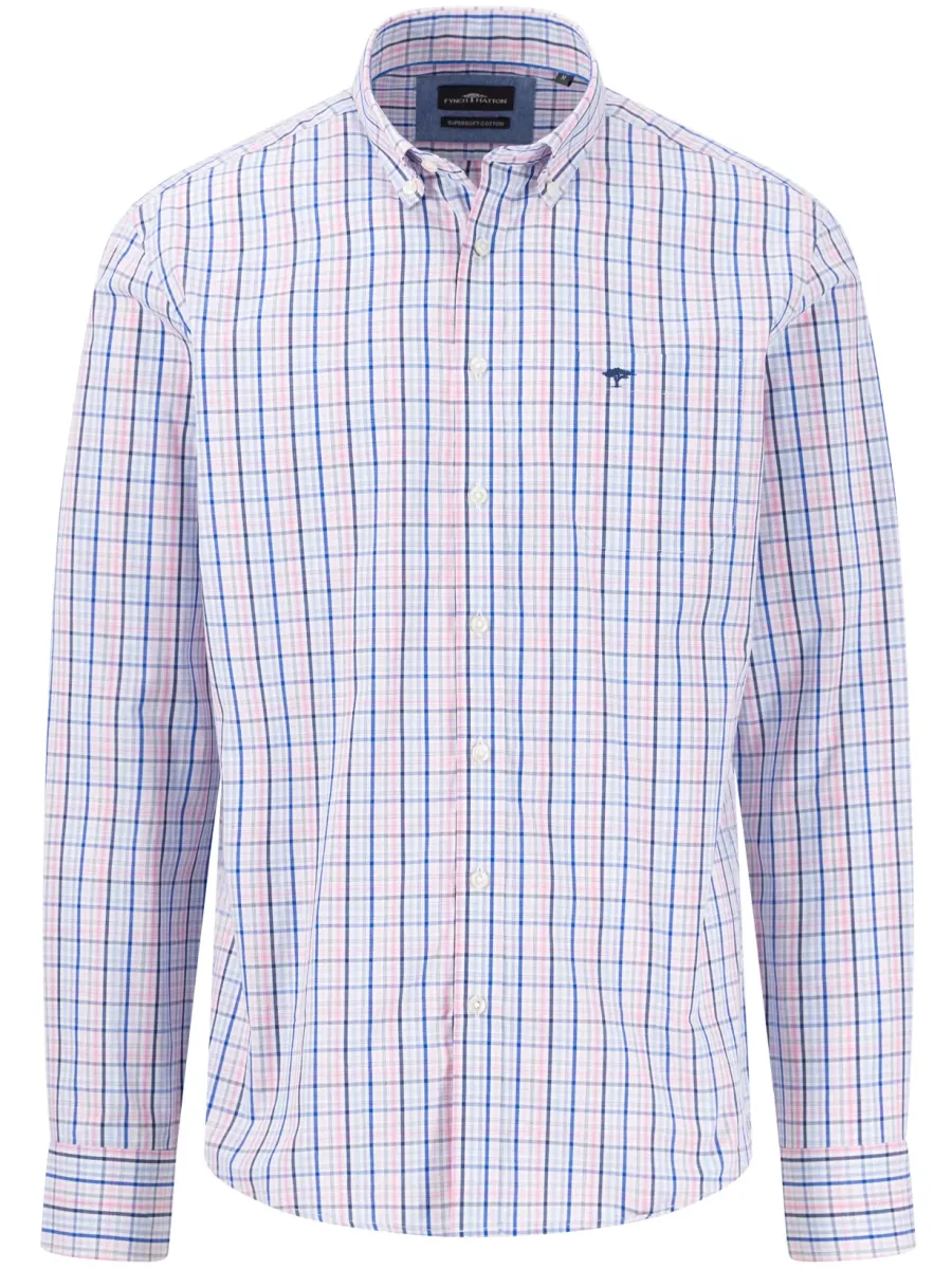 Fynch Hatton Pure Cotton Checked Shirt - Men's – Peony