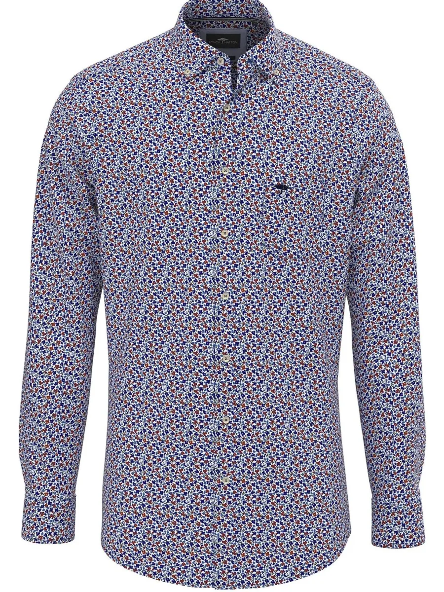 Fynch Hatton Pure Cotton Shirt - Men's – Modern Flower Print