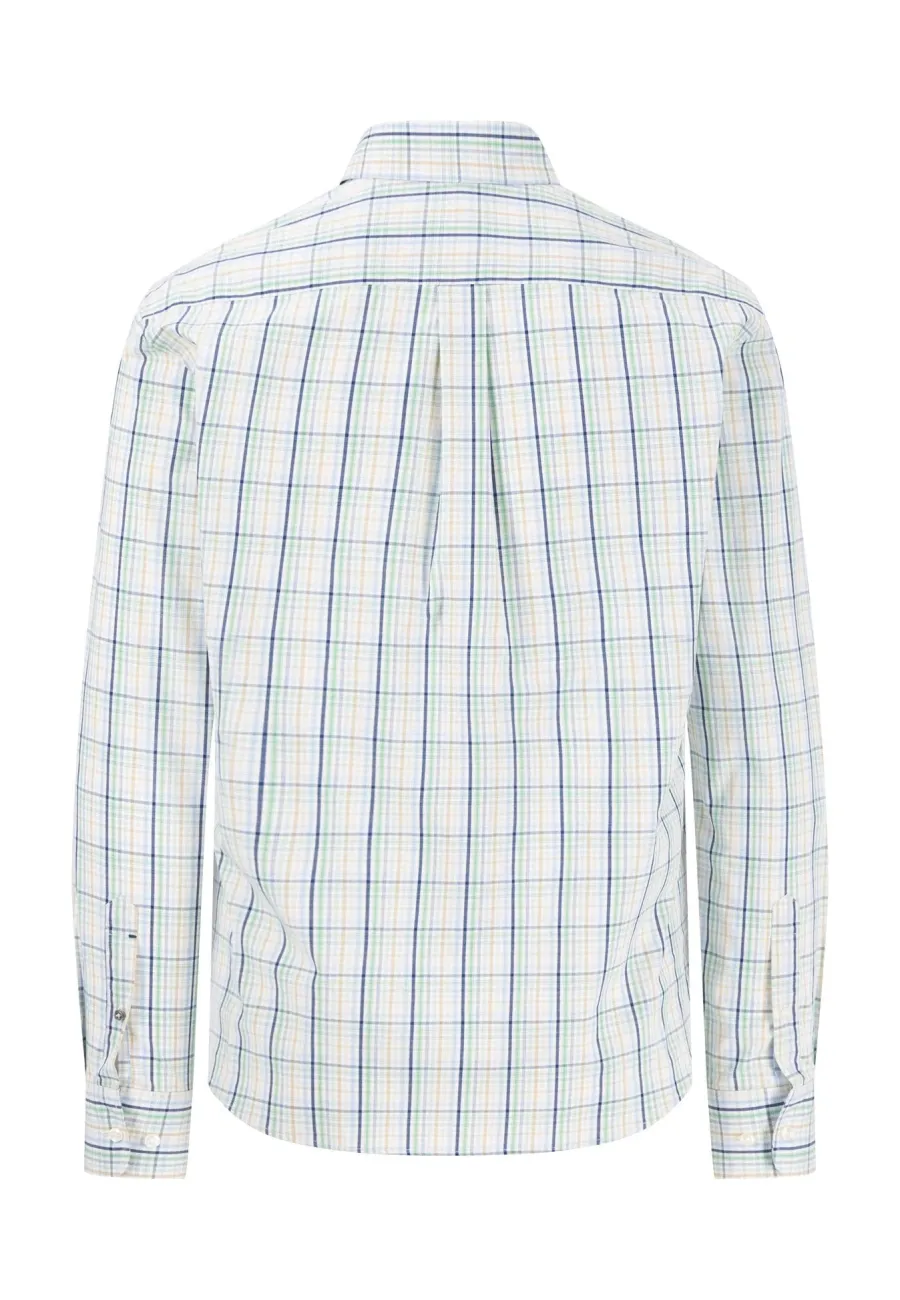 fynch_hatton_pure_cotton__3.webp Fynch Hatton Pure Cotton Checked Shirt - Men's – Turf Green