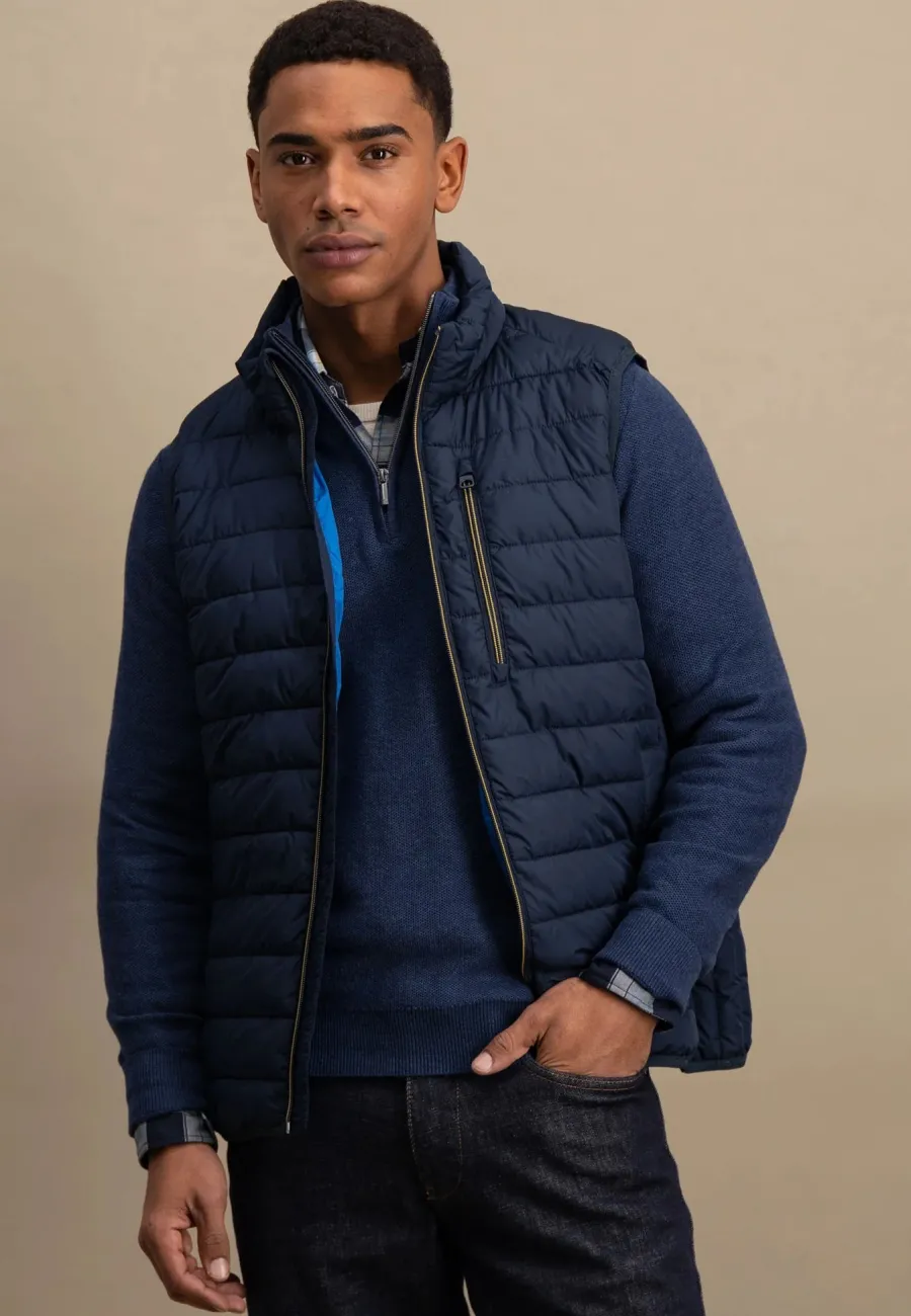 Fynch Hatton Quilted Gilet - Men's – Dark Navy