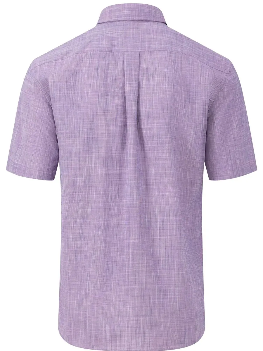 Fynch Hatton Short-Sleeve Shirt - Men's Slub Cotton – Dusty Lavender