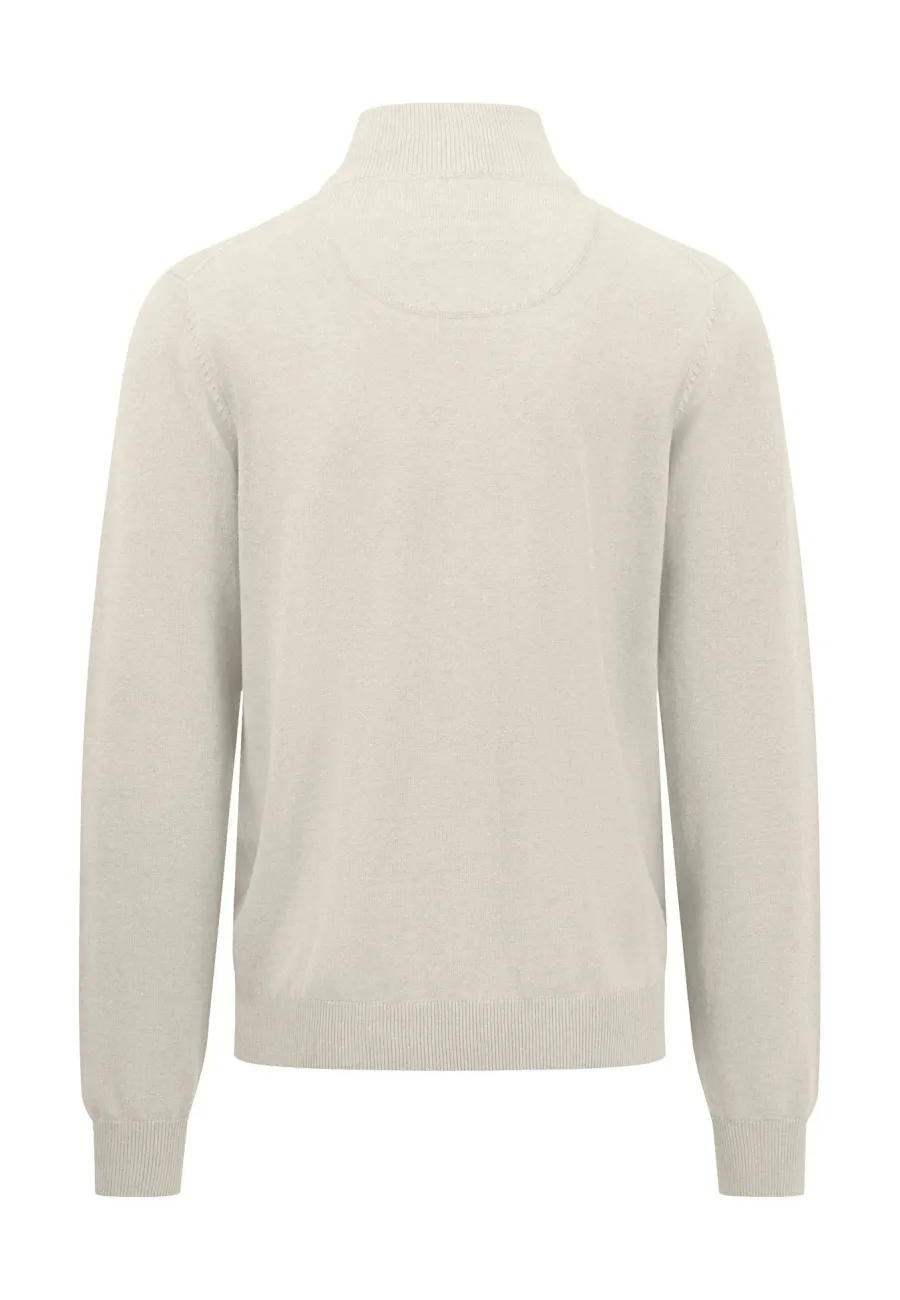 fynch_hatton_troyer__zip__2-3.webp Fynch Hatton Troyer 1/4 Zip Soft Cotton Knit - Men's – Winter White