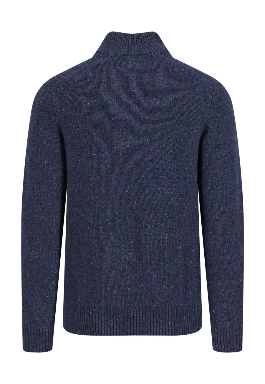 fynch_hatton_troyer__zip__2-6.webp Fynch Hatton Troyer 1/4 Zip Donegal Knit - Men's – Navy