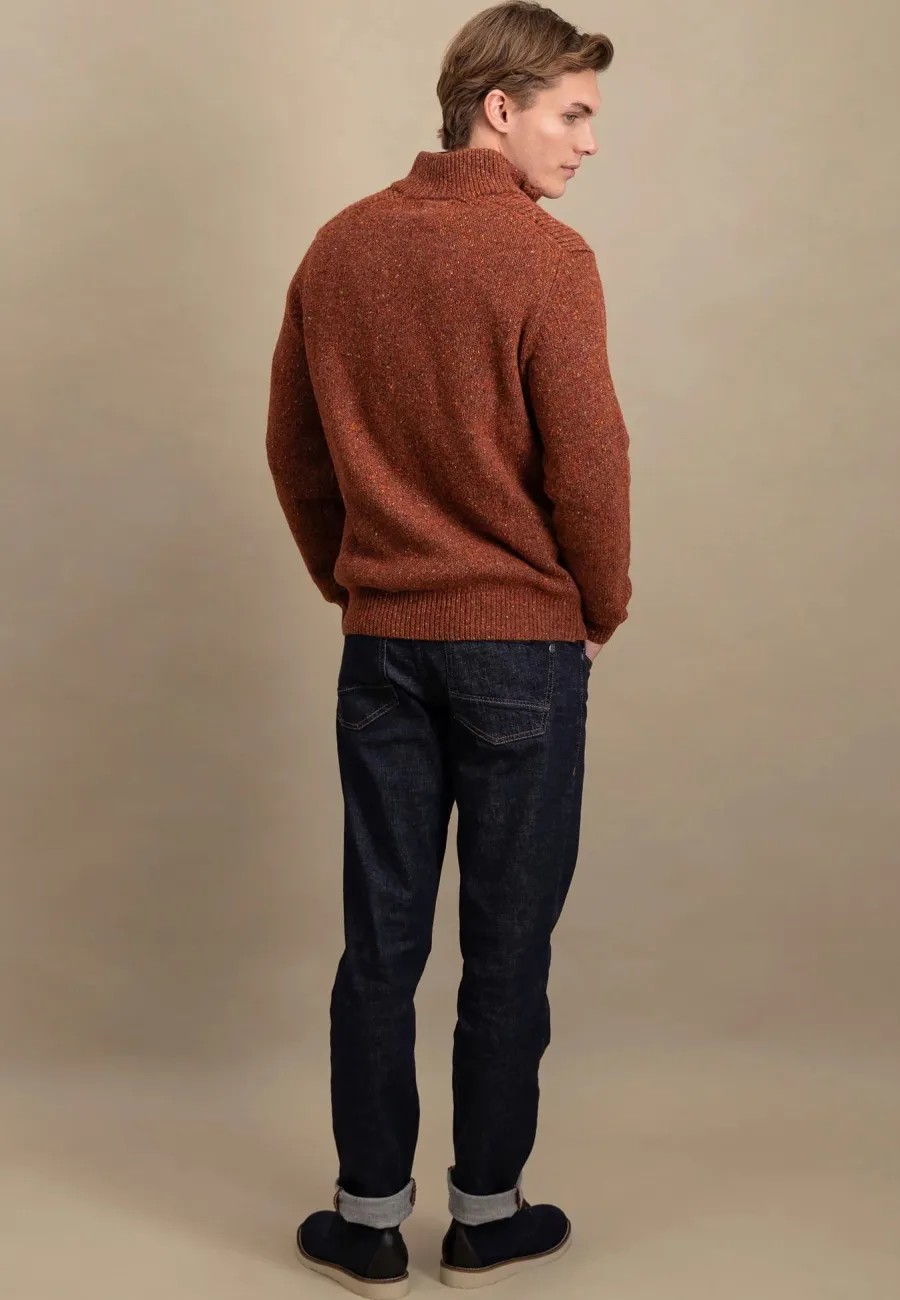 fynch_hatton_troyer__zip__5-4.webp Fynch Hatton Troyer 1/4 Zip Donegal Knit - Men's – Flame