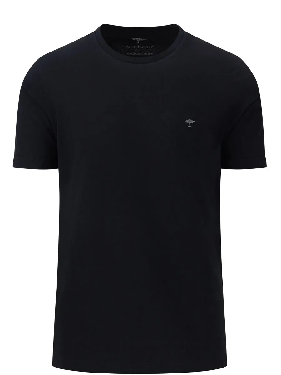 Fynch Hatton T-Shirt - Men's Round Neck – Black