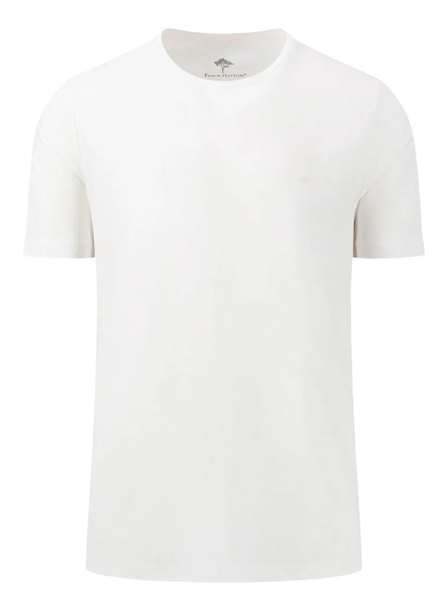 Fynch Hatton T-Shirt - Men's Round Neck – White