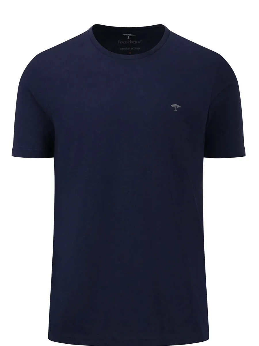 Fynch Hatton T-Shirt - Men's Round Neck – Navy