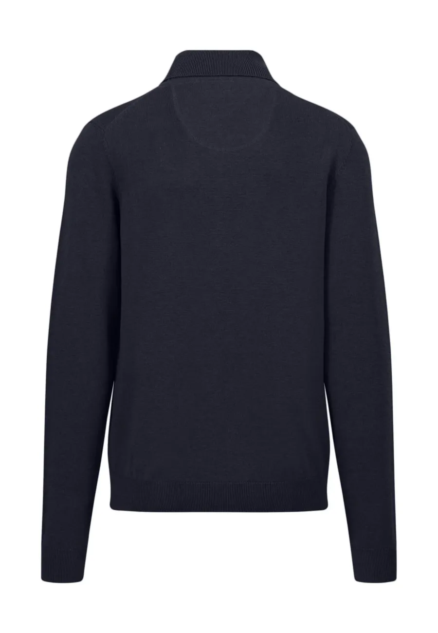 Fynch Hatton Turtle Neck Cotton Sweater - Men's – Navy