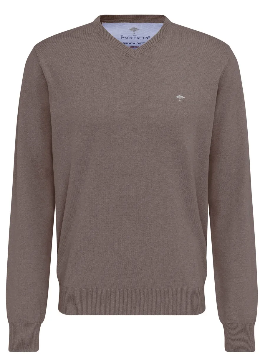 Fynch Hatton V-Neck Sweater - Men's Fine Knit – Earth