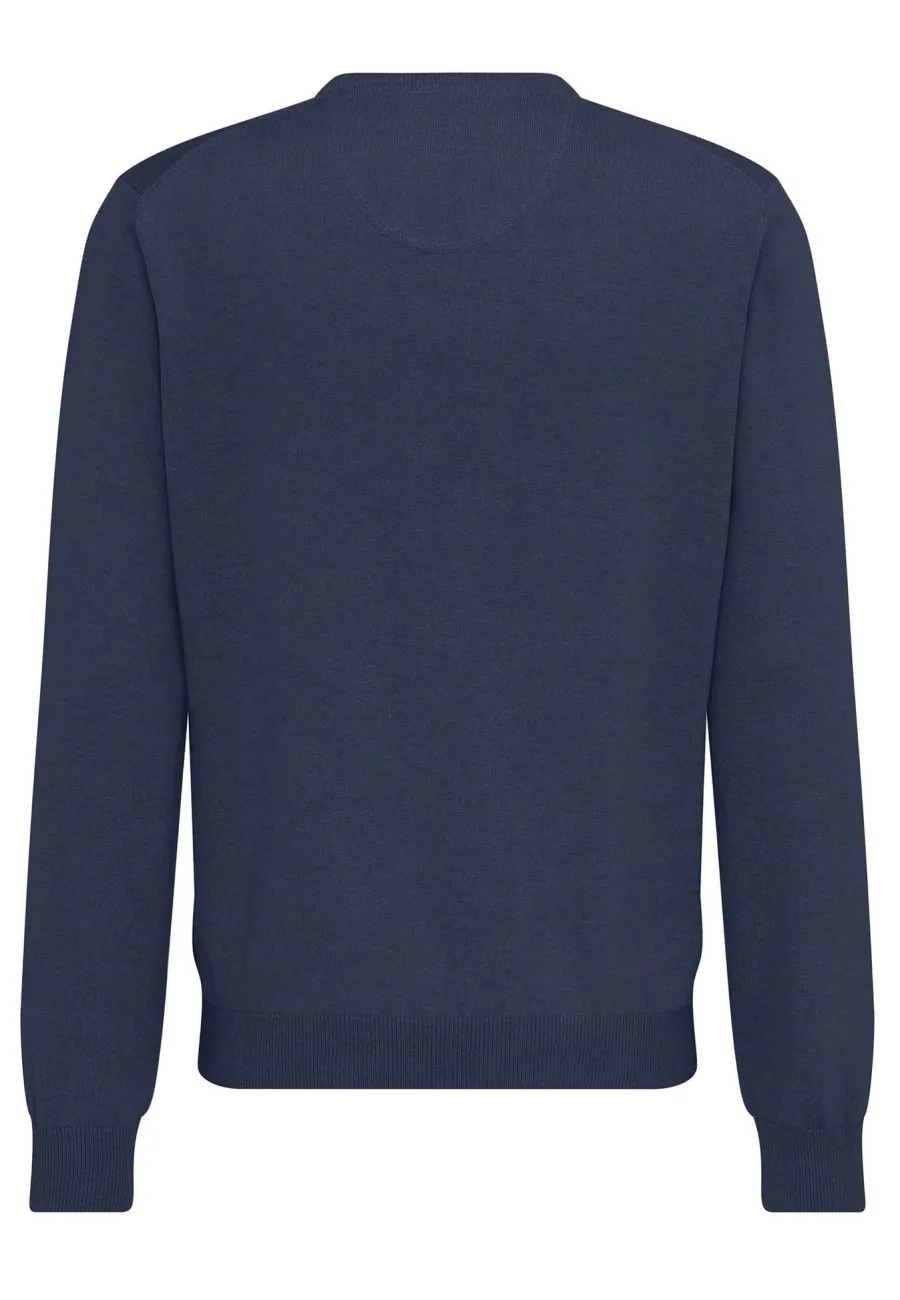 fynch_hatton_vneck_sweate_3-1.webp Fynch Hatton V-Neck Sweater - Men's Fine Knit – Night