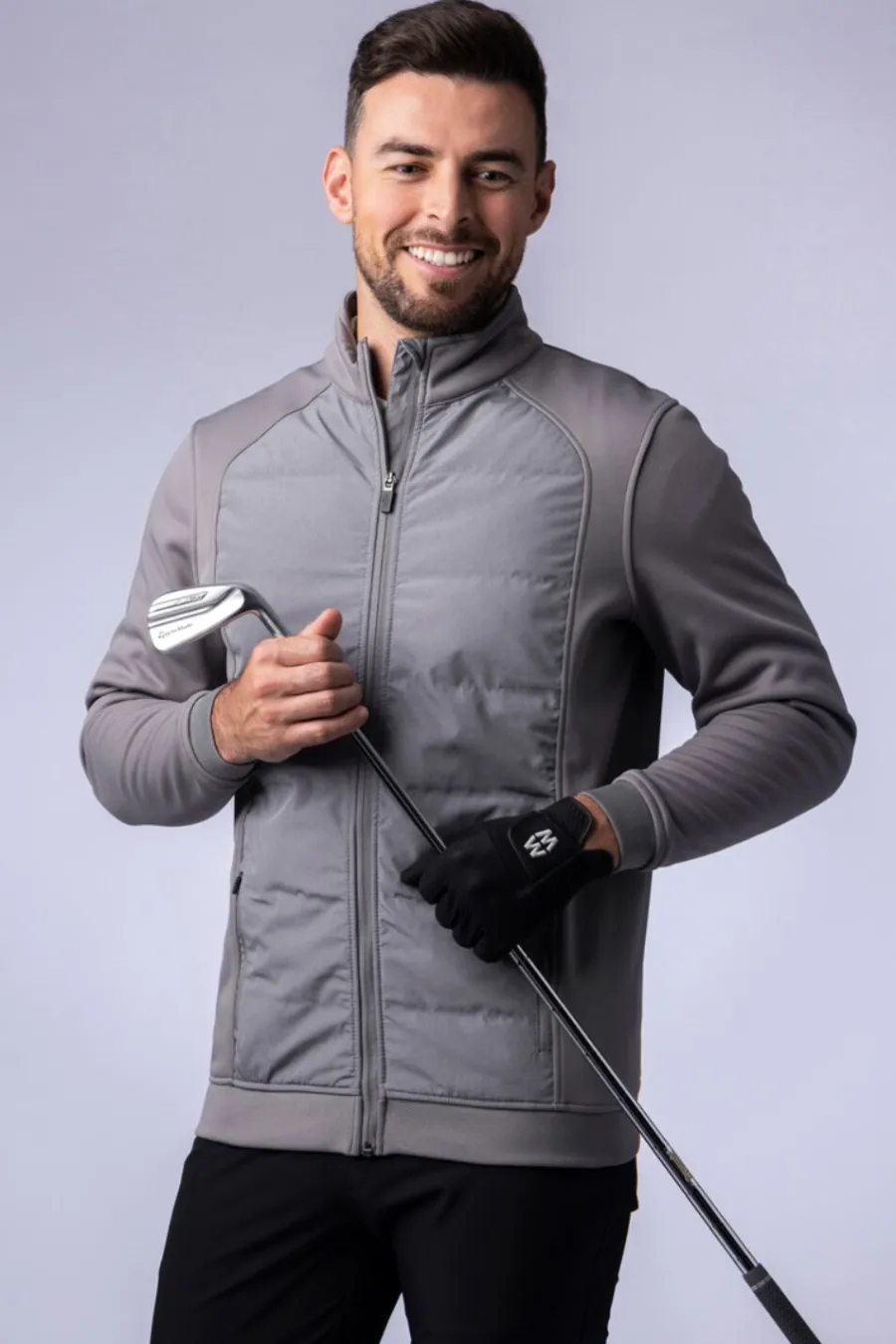 glenmuir_callander_zip_fr_1.webp Glenmuir Callander Zip Front Padded Hybrid Golf Jacket - Mens - Mid Gr