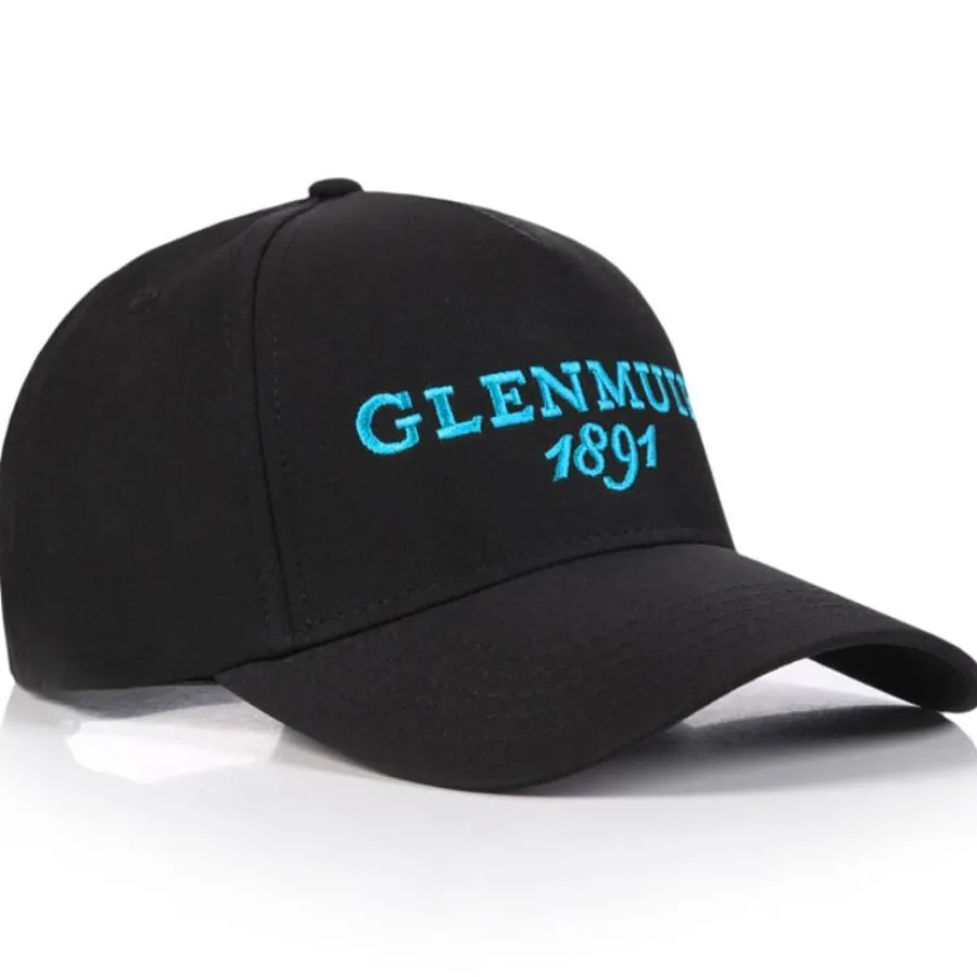 Glenmuir Cowan Logo Golf Cap - Black / Aqua