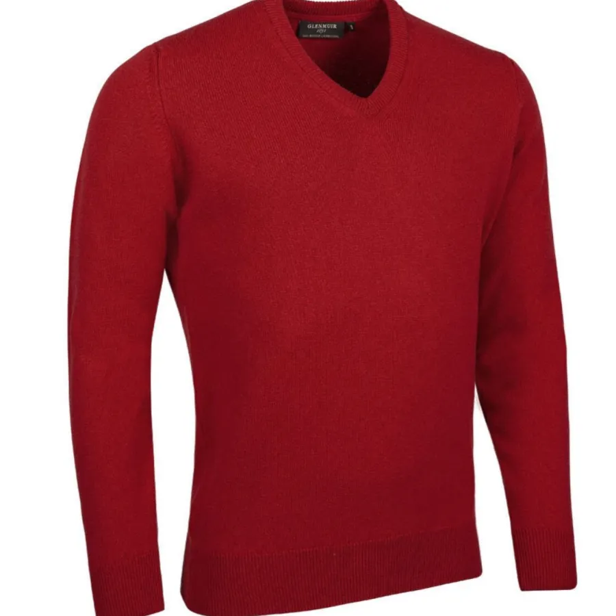 Glenmuir Lomond V-Neck Lambswool Sweater - Mens -