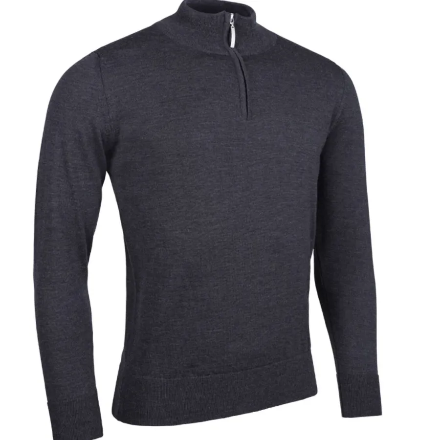 Glenmuir Samuel Quarter Zip Water Repellent Lined Merino Blend Golf Sw