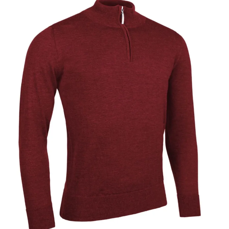 Glenmuir Samuel Quarter Zip Water Repellent Lined Merino Blend Golf Sw