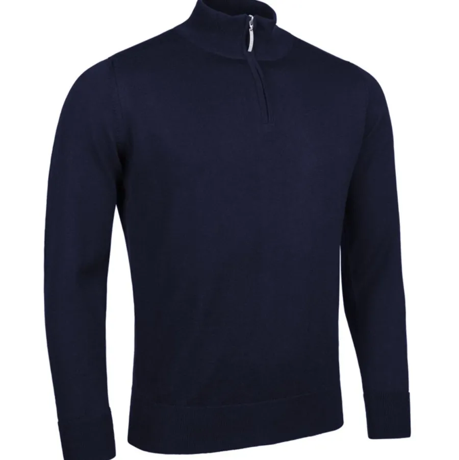 Glenmuir Samuel Quarter Zip Water Repellent Lined Merino Blend Golf Sw