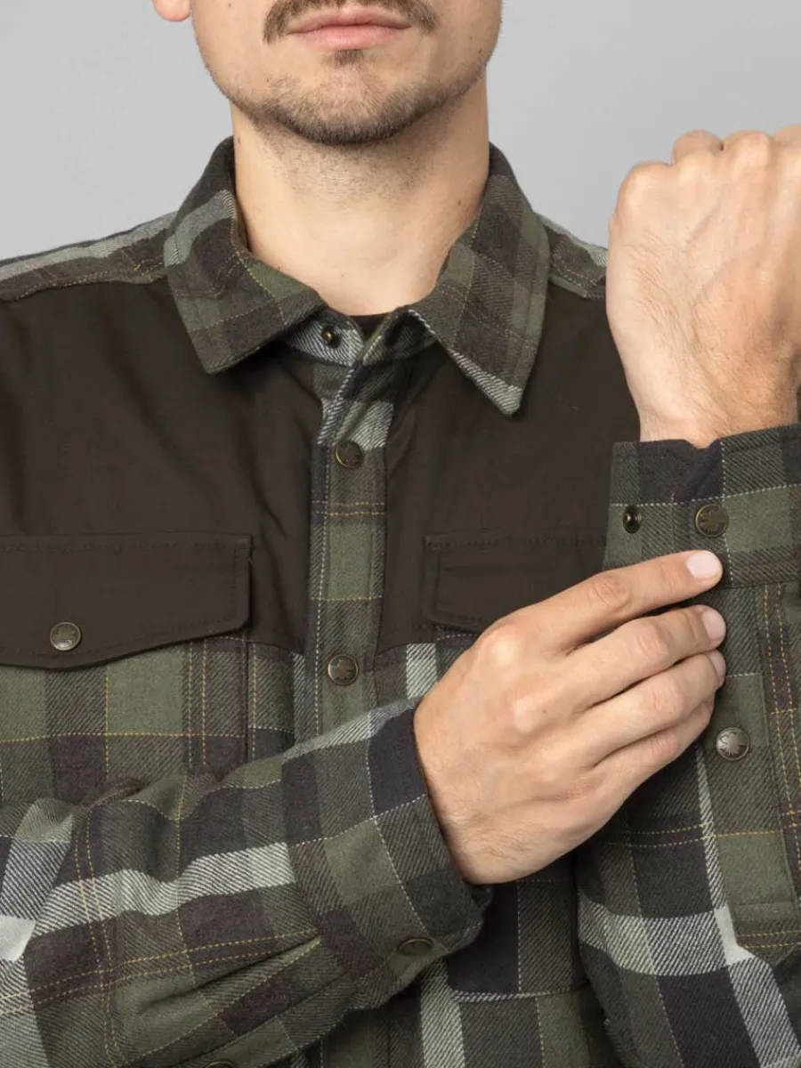 harkila_asmund_insulated__5.webp Harkila Asmund Insulated Wool Shirt Jacket - Mens - Willow Green/Phant