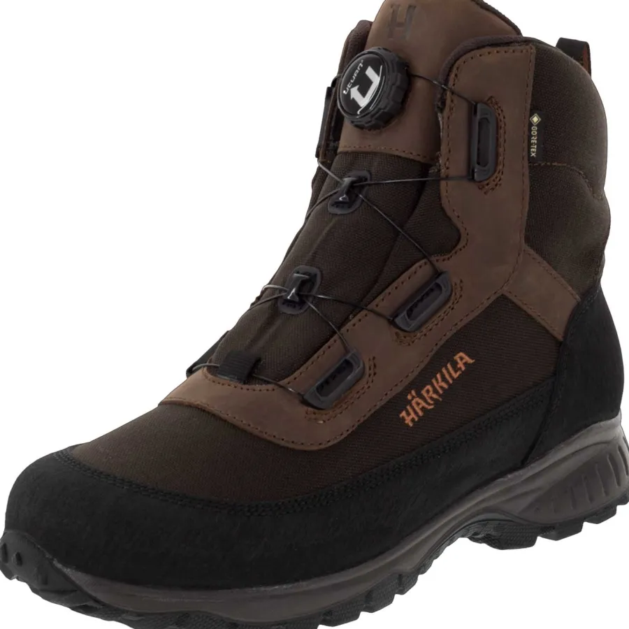 Harkila Atammik GTX Boots - U-turn Wire Lacing System - Mens - Dark Br