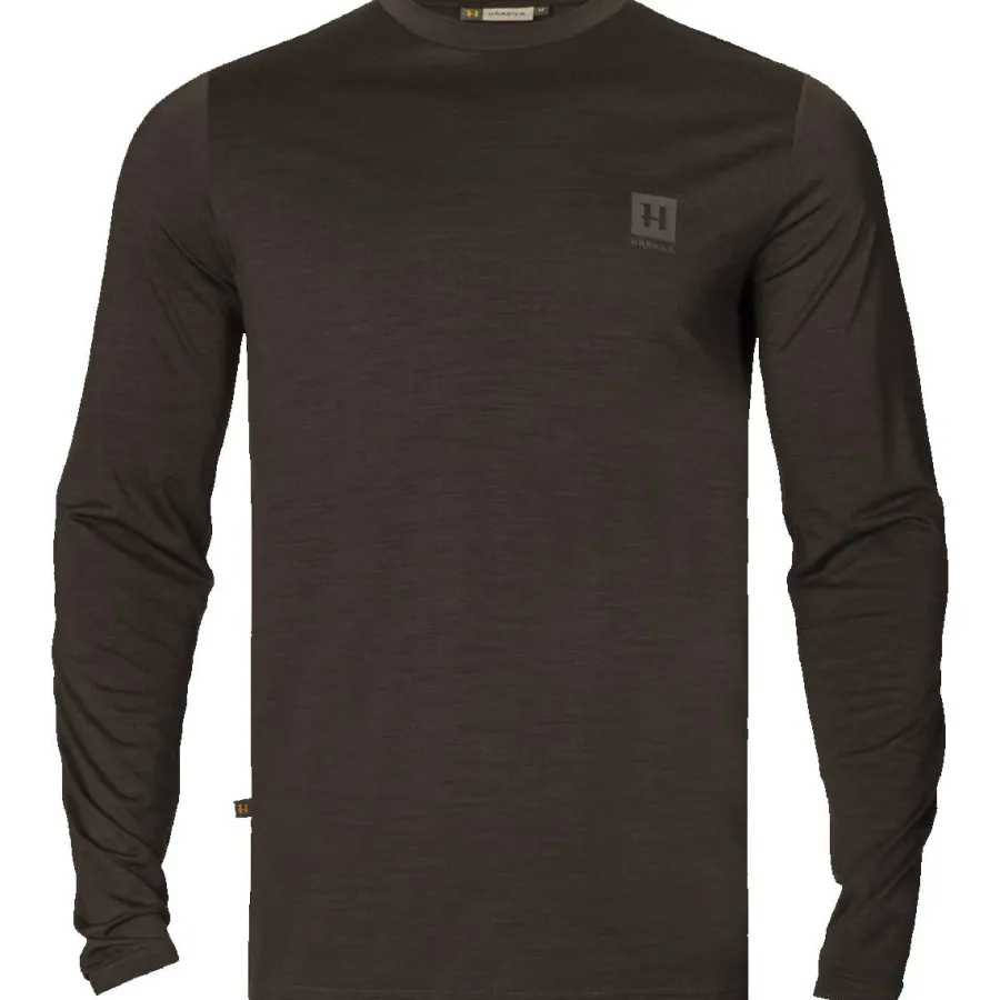 Harkila Base All Season Long Sleeve T-Shirt - Mens - Shadow Brown