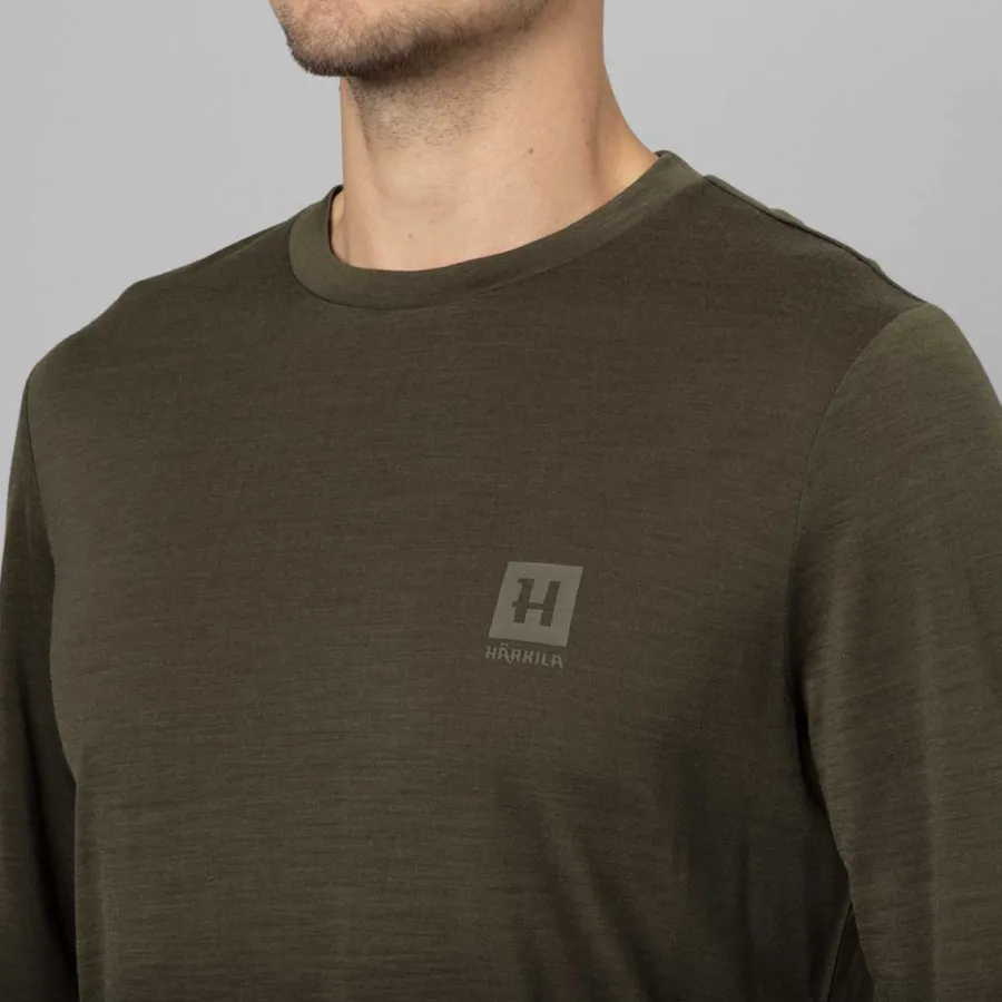 Harkila Base All Season Long Sleeve T-Shirt - Mens - Willow Green