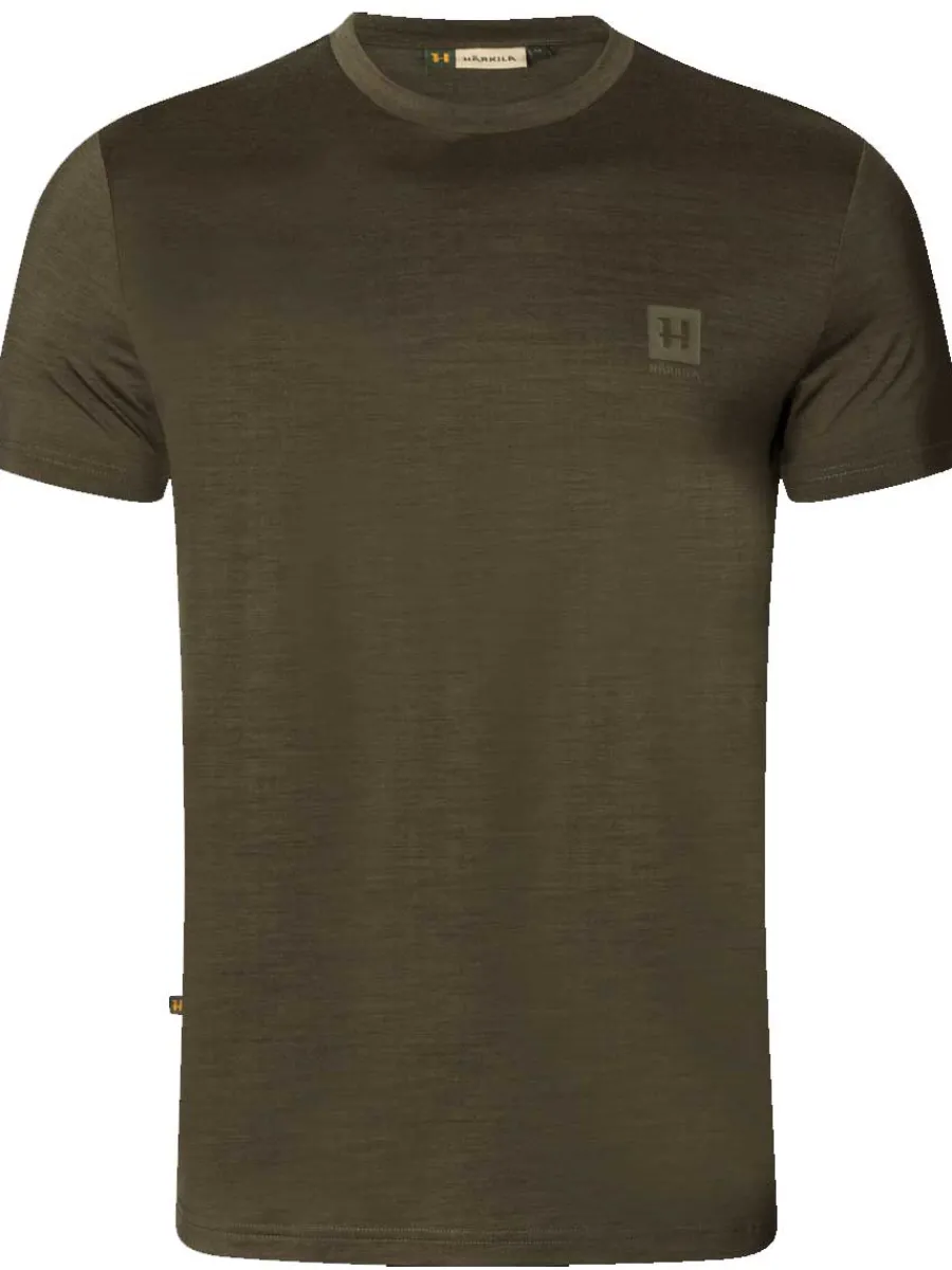 Harkila Base All Season Short Sleeve T-Shirt - Mens - Willow Green