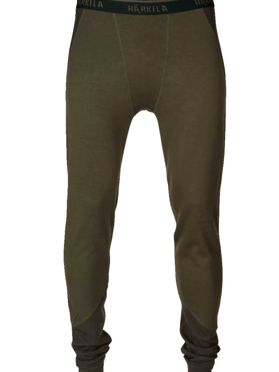 Harkila Base Warm Long Johns - Mens - Willow Green / Shadow Brown