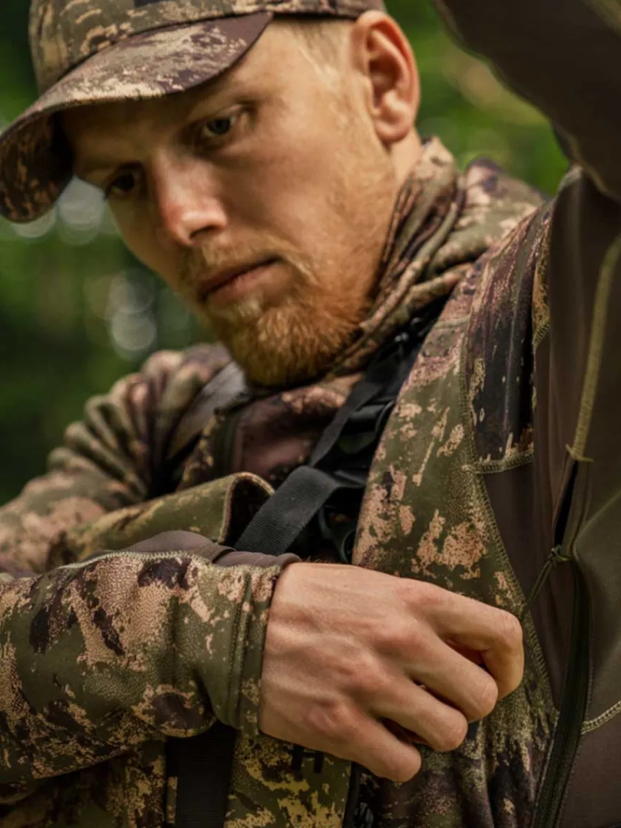 Harkila Deer Stalker Camo Fleece Hoodie - Mens - AXIS MSP Forest