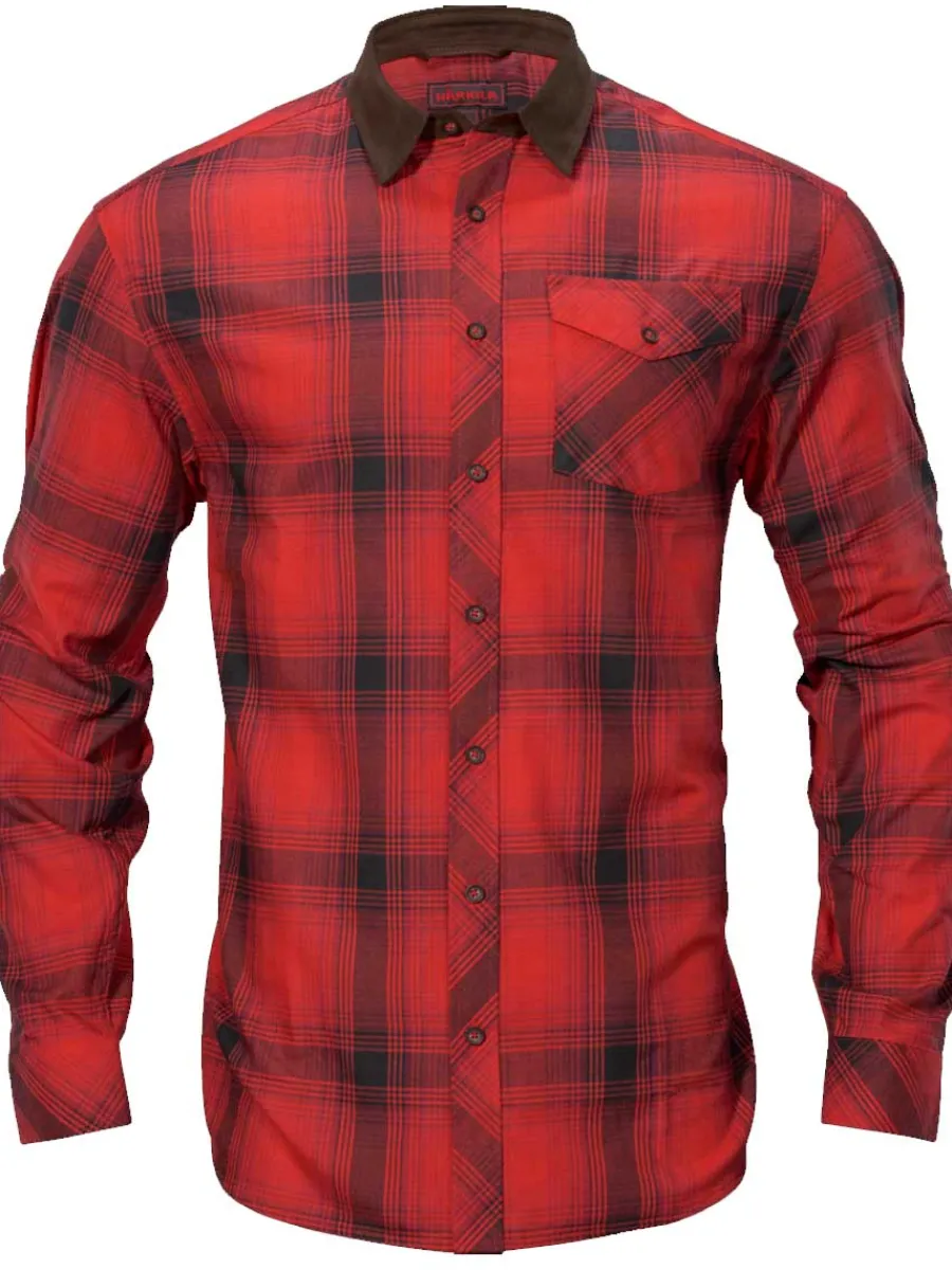 Harkila Driven Hunt Flannel Shirt - Mens - Red/Black Check
