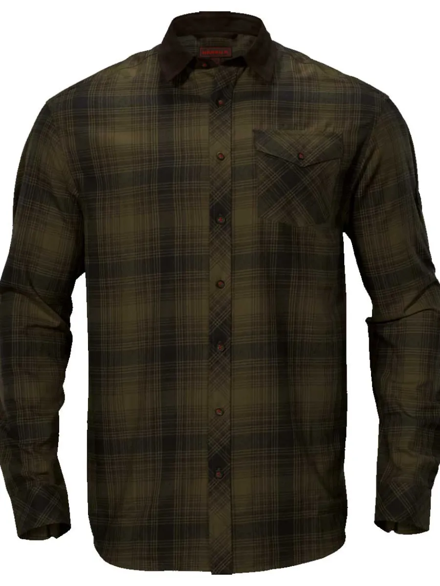 Harkila Driven Hunt Flannel Shirt - Mens - Olive Green Check