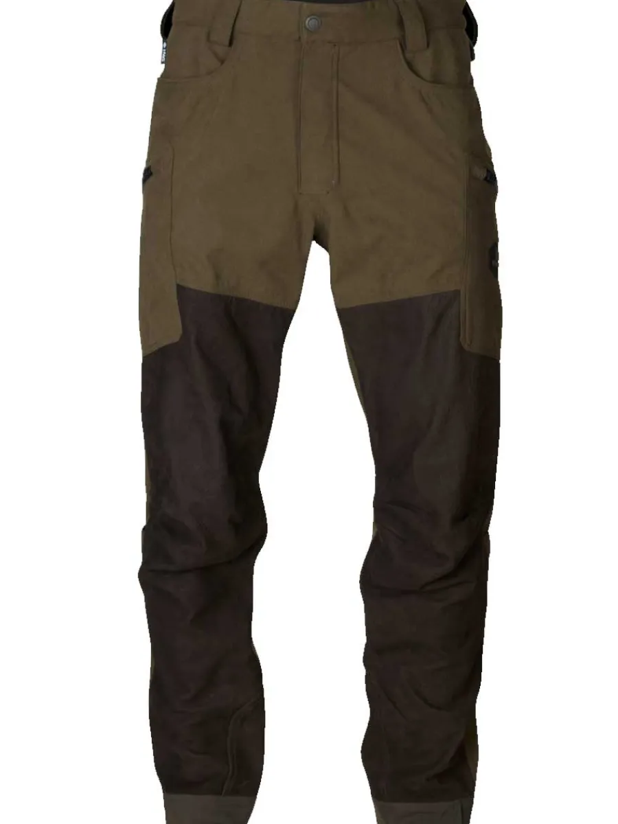 Harkila Driven Hunt HWS Leather Trousers - Mens - Willow green & Shado