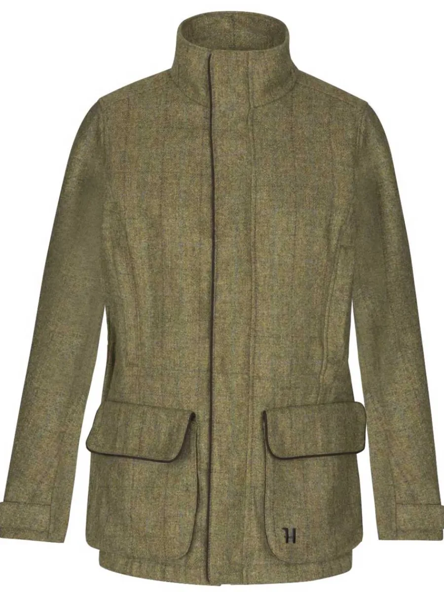 Women Harkila Jura GTX Waterproof Tweed Jacket - Womens - Olive