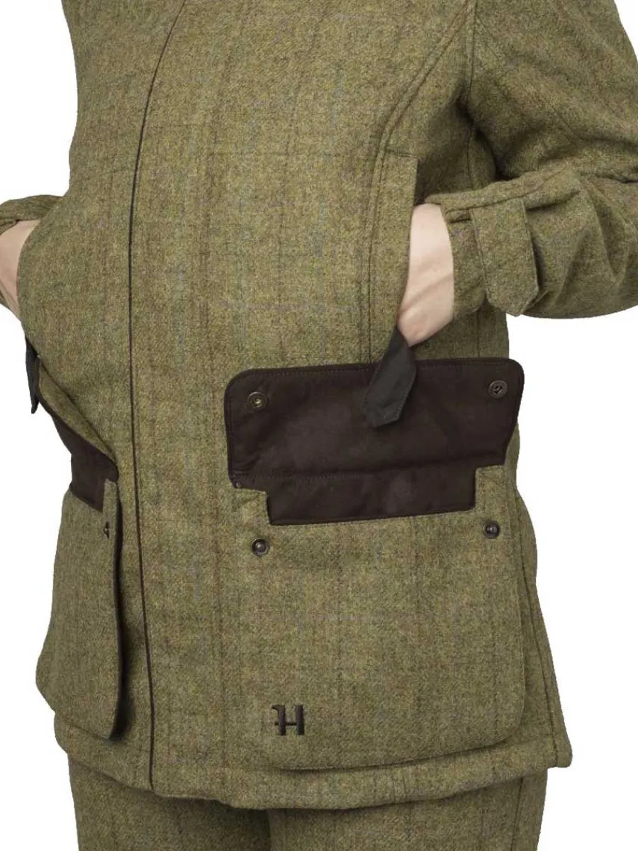 harkila_jura_gtx_waterpro_2.webp Women Harkila Jura GTX Waterproof Tweed Jacket - Womens - Olive