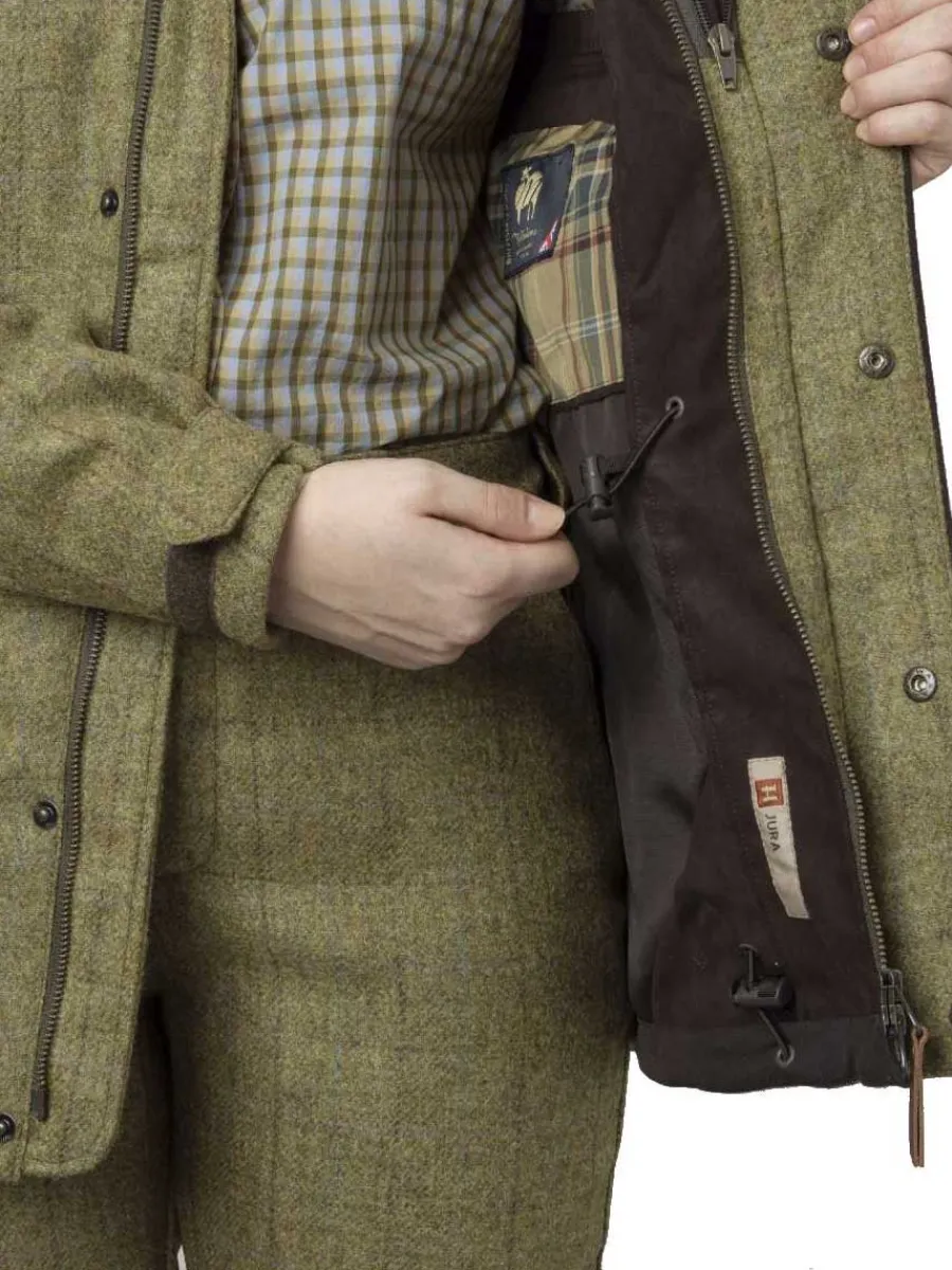 harkila_jura_gtx_waterpro_4.webp Women Harkila Jura GTX Waterproof Tweed Jacket - Womens - Olive