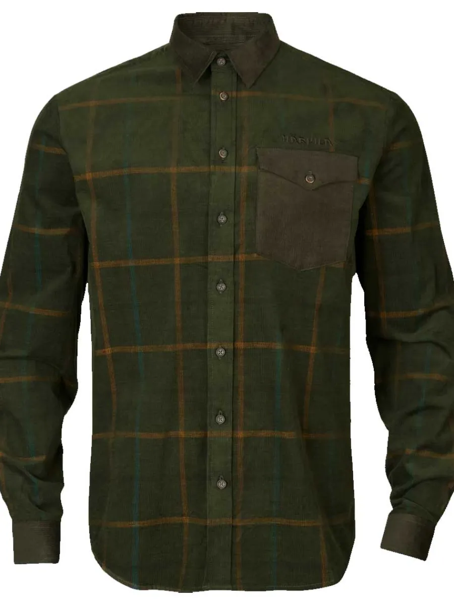 Harkila Kaldfjord Corduroy Shirt - Mens - Willow Green Check