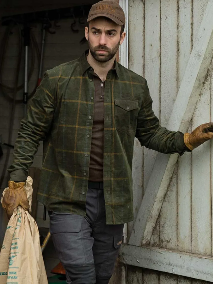 harkila_kaldfjord_corduro_1-1.webp Harkila Kaldfjord Corduroy Shirt - Mens - Willow Green Check
